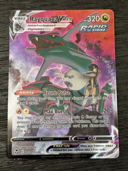 Pokemon TCG Rayquaza VMAX TG20/TG30 Ultra Rare Silver Tempest Pack - Image 1