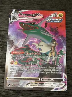 Pokemon TCG Rayquaza VMAX TG20/TG30 Ultra Rare Silver Tempest Pack - Image 2