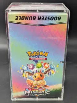 Pokemon TCG S&V Prismatic Evolutions Booster Bundle Display Case w/Acrylic Case - Image 1