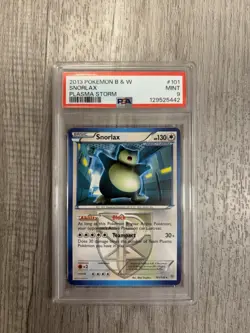 2013 POKEMON B&W PLASMA STORM #101 SNORLAX PSA 9 - Image 1