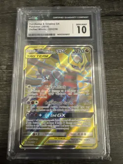 CGC 10 Garchomp & Giratina GX 228/236 Sun & Moon Unified Minds Pokemon Card - Image 1