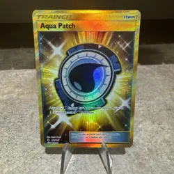 Pokemon TCG Aqua Patch Sun & Moon: Guardians Rising 161/145 Holo Secret Rare NM - Image 1