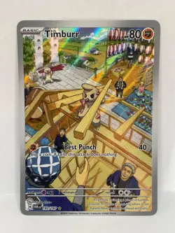 Timburr Illustration Rare Pokemon TCG Twilight Masquerade 183/167 - Image 1