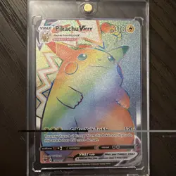 Pokemon TCG Vivid Voltage Rainbow Pikachu VMAX Secret Rare Card 188/185 - Image 1