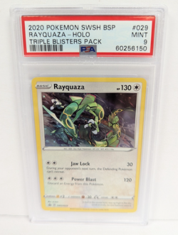 2020 Pokemon SWSH BSP #029 Rayquaza Holo Triple Blisters Pack Mint 9 - Image 1