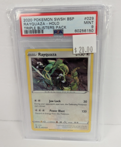 2020 Pokemon SWSH BSP #029 Rayquaza Holo Triple Blisters Pack Mint 9 - Image 3
