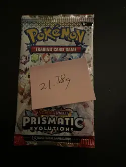 21.78g HEAVY Prismatic Evolutions Pokemon Sealed Booster Pack New - Image 3