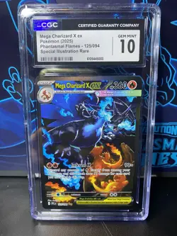 Mega Charizard X ex SIR 125 - 2025 Pokemon Phantasmal Flames - CGC 10 Gem MINT - Image 4