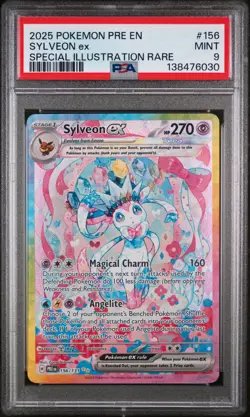 Sylveon EX 156/108 Special Illustration Rare Pokemon PSA 9 - Image 1