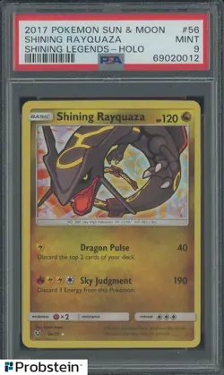 2017 Pokemon Shining Legends #56 Shining Rayquaza Holo EN PSA 9 - Image 1