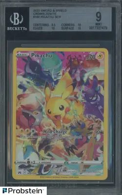 2023 Pokemon Crown Zenith #160 Pikachu SCR EN BGS 9 - Image 1