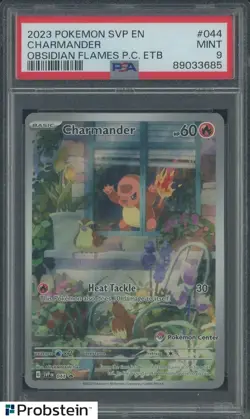 2023 Pokemon Obsidian Flames Pokemon Center ETB #044 Charmander EN PSA 9 - Image 1