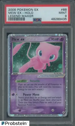 2006 Pokemon Legend Maker #88 Mew EX Holo EN PSA 9 - Image 1
