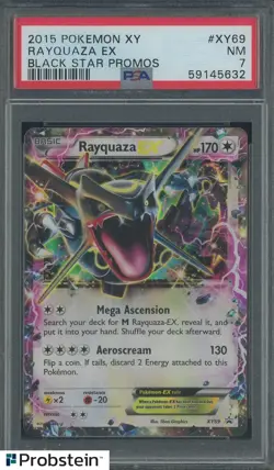 2015 Pokemon XY Black Star Promo #69 Shiny Rayquaza EX EN PSA 7 - Image 1