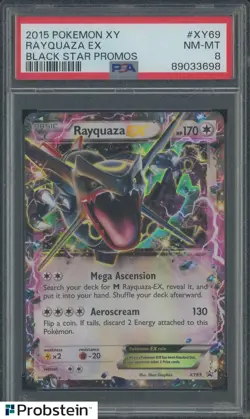 2015 Pokemon XY Black Star Promo #69 Shiny Rayquaza EX EN PSA 8 - Image 1