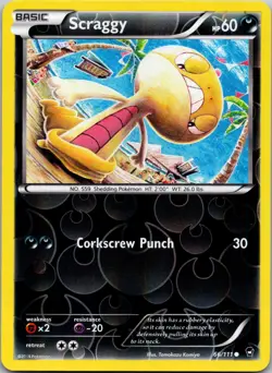 Scraggy 66/111 XY - Furious Fists Reverse Holo Pokemon TCG NM / LP - Image 1