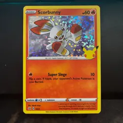 Scorbunny 16/25 Holo - 2021 Pokemon McDonald's 25th Anniversary NM - Image 1