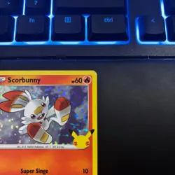 Scorbunny 16/25 Holo - 2021 Pokemon McDonald's 25th Anniversary NM - Image 4