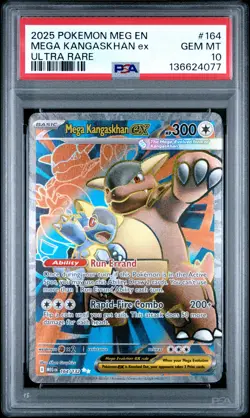 2025 POKEMON MEG EN-MEGA EVOLUTION ULTRA RARE #164 MEGA KANGASKHAN EX PSA 10 - Image 1