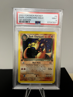 Pokemon PSA 9 1st Edition Team Rocket Dark Charizard Holo - Image 2