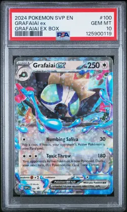2024 POKEMON SVP EN-SV BLACK STAR PROMO GRAFAIAI EX BOX #100 GRAFAIAI EX PSA 10 - Image 1