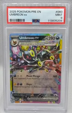 Umbreon ex 2025 Pokemon Prismatic Evolutions 060/131 PSA 9 MINT - Image 1
