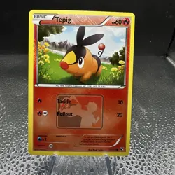 Pokemon Tepig Crosshatch Holo League Promo B&W 15/114 Near Mint - Image 1
