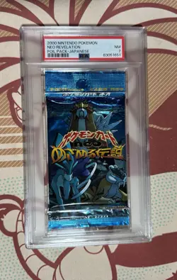 2000 Pokemon Japanese Neo Revelation Booster Pack Graded PSA 7 - Image 1