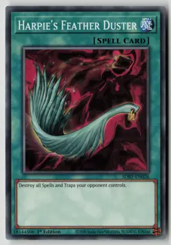 Yugioh Harpie's Feather Duster SDBT-EN026 1st Edition Common NM - Image 1