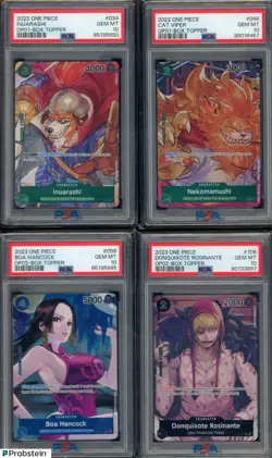One Piece PSA 10 Box Topper Complete Set OP01 OP02 With 2 Pre-Errata Card - Image 2