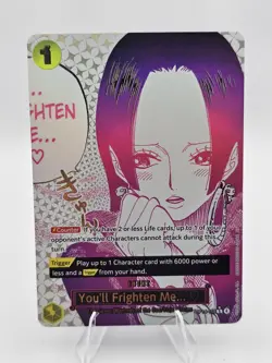 Bandai Boa Hancock OP14-118 You'll Frighten Me... Rare Foil event One Piece - Image 1