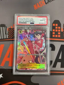 One Piece JPN EB01 Memorial Collection Charlotte Flampe Alternate Art PSA 10 - Image 1