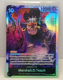 Marshall.D.Teach OP09-093 Super Rare One Piece TCG Holo Foil NM MINT+ - Image 1