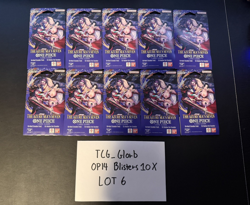 10X One Piece CCG (OP-14) The Azure Sea's Seven Sleeved Blister Packs [LOT 6] - Image 1