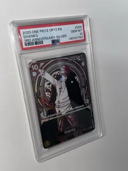 2025 ONE PIECE OP13-CARRYING ON HIS WILL 004 SHANKS 3RD ANNIVERSARY-SILVER PSA10 - Image 2