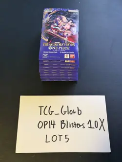 10X One Piece CCG (OP-14) The Azure Sea's Seven Sleeved Blister Packs [LOT 5] - Image 3