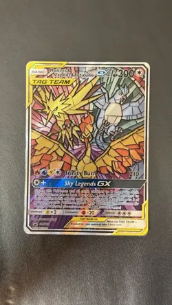 Pokemon TAG TEAM GX Moltres & Zapdos & Articuno SM210 Promo Holo Card - Image 3