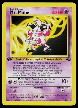 Pokemon Card - Mr. Mime Jungle 22/64 Rare 1st Edition Non-Holo - Image 1