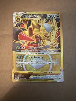 Pokemon Giratina VSTAR TCG Lost Origin 212/196 Secret Rare Gold Card NM - Image 1