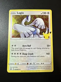 Pokemon Card Lugia 022/025 Holo Rare Celebrations 25th Anniversary MP - Image 1