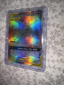 Charizard and Braixen GX Holo Rainbow Rare Pokemon Card 251/236 Tag Team Cosmic - Image 2
