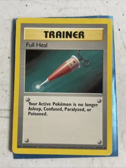 4th Print Full Heal 82/102 - Vtg Pokemon Trainer Card Uncommon - 1999-2000 WOTC - Image 1