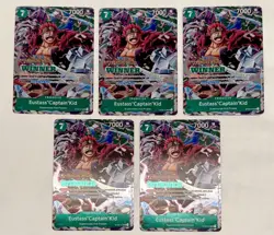 2023 One Piece Captain Kid Winner (5x) Cards Vol 5 Treasure Cruise Foil ST02-013 - Image 1