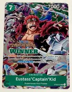 2023 One Piece Captain Kid Winner (5x) Cards Vol 5 Treasure Cruise Foil ST02-013 - Image 3
