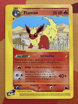 Pokemon Card - Flareon - E-Reader - Regular Rare (8/144) Skyridge *NM/LP* - Image 1