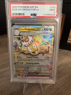 Pokemon TCG Alolan Exeggutor EX Card 133/191 Surging Sparks PSA 9 - Image 1
