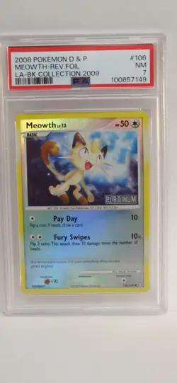 CGC 7.5 Meowth Legends Awakened 106/146 Platinum Stamp Burger King Pokemon Card - Image 2