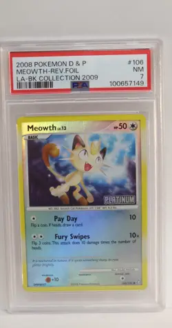 CGC 7.5 Meowth Legends Awakened 106/146 Platinum Stamp Burger King Pokemon Card - Image 5
