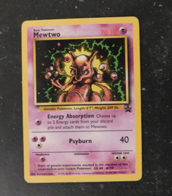 1999 MEWTWO Pokemon Card Wizards Promo Psyburn Energy Absorption - Image 1