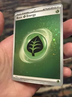 🌀SWIRL🌀Basic Grass Energy Cosmos Holo SVE EN 001 Scarlet & Violet Pokemon Card - Image 2